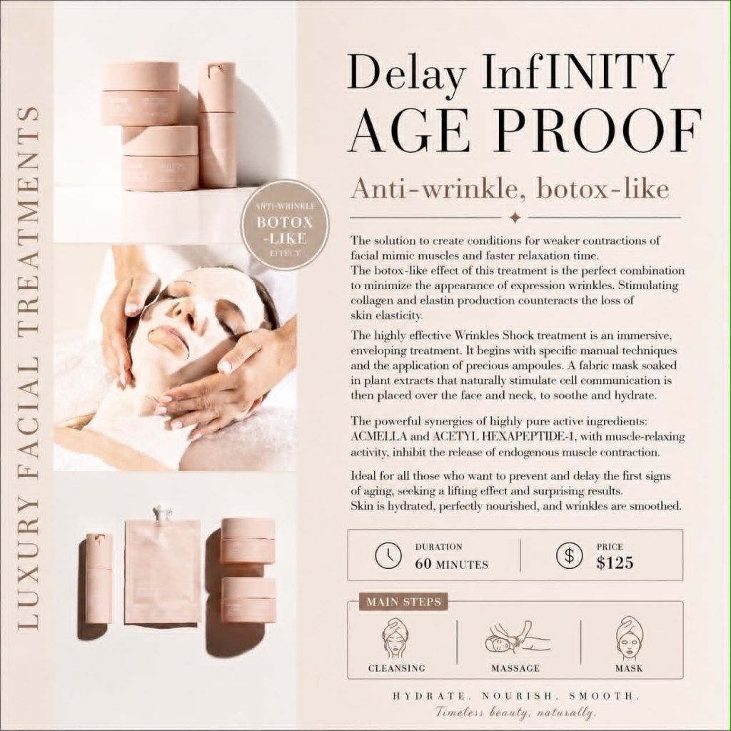 Vagheggi Delay Infinity Age Proof Anti-Wrinkle Facial La Bella Beauty Therapy